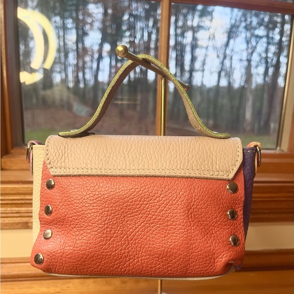 Colorblock Crossbody in 💯% Italian Leather - Picture 4 of 16